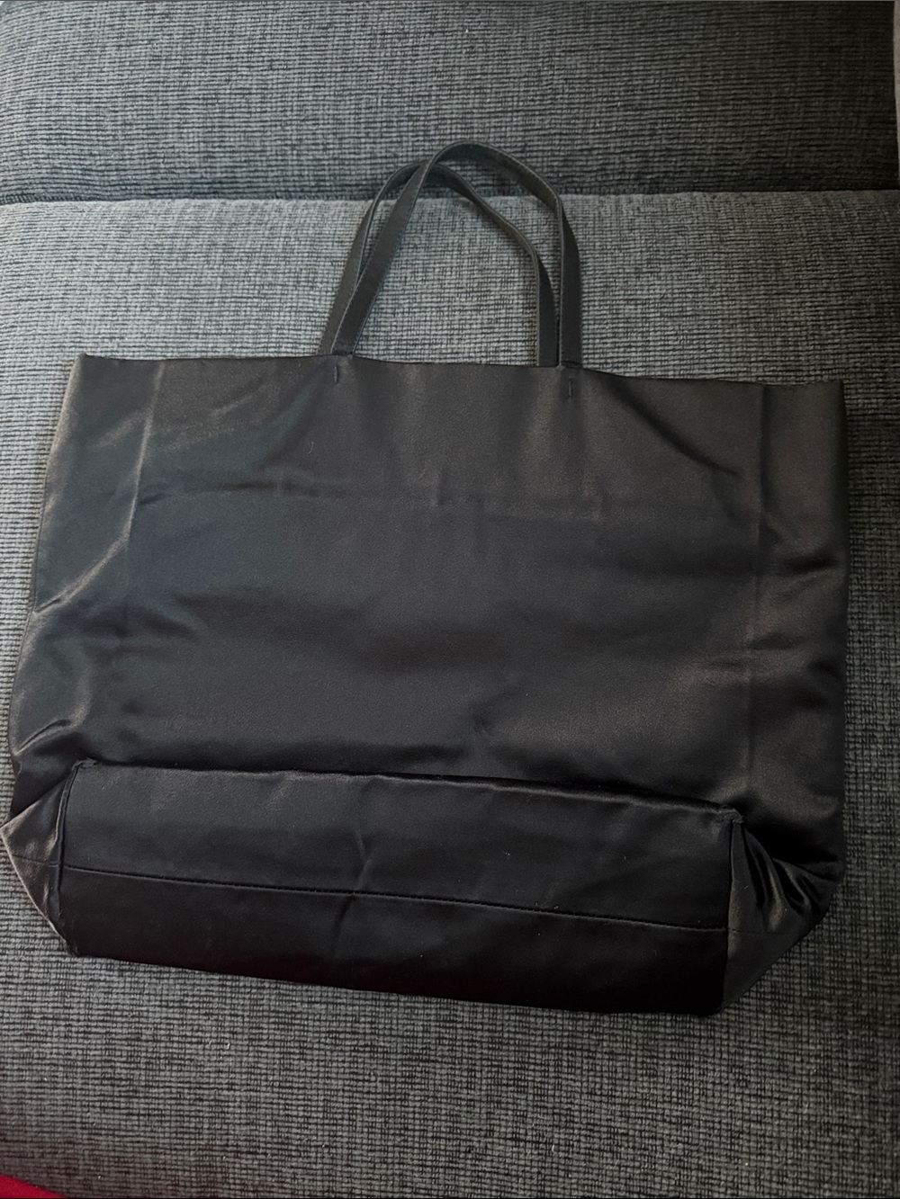 Prada Black Nylon Shopper Tote with Triangle Logo Plaque - Picture 2 of 13